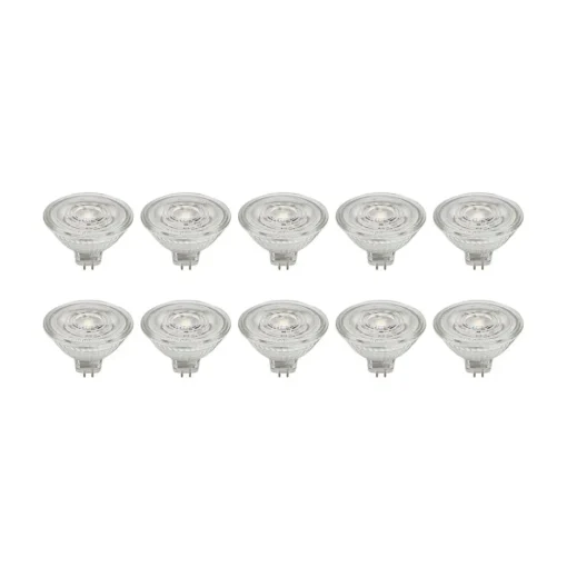 PRIOS LED-reflektor GU5.3 4.3W 345lm 36° klar 830 sett med 10 stk| Gu5.3 / Mr16 Pærer