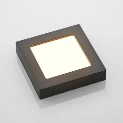 PRIOS LED-taklampe Alette, svart, 12 W, CCT, dimbar Best