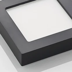 PRIOS LED-taklampe Alette, svart, 12 W, CCT, dimbar Best