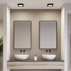 PRIOS LED-taklampe Alette, svart, 12 W, CCT, dimbar Best