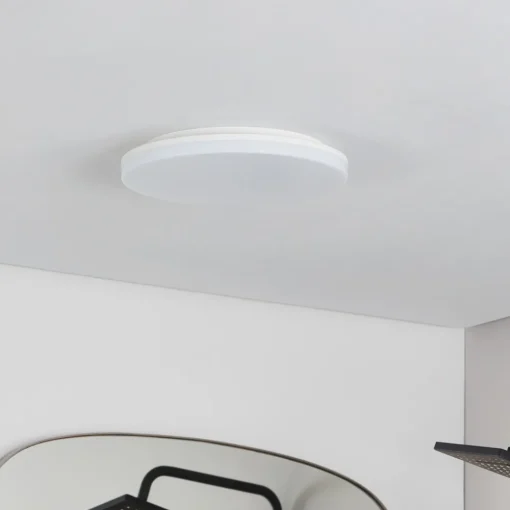 PRIOS LED-taklampe Artin, Ø 33 cm, hvit, CCT, IP65 Best