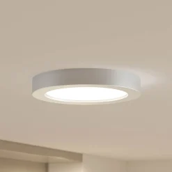 PRIOS LED-taklampe Edwina, sølv, 25 cm, CCT, IP44 Discount