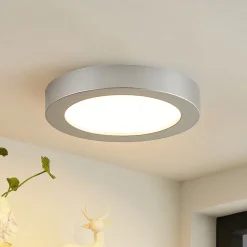 PRIOS LED-taklampe Edwina, sølv, 23 cm, sett med 3 stk Best