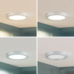 PRIOS LED-taklampe Edwina, sølv, 23 cm, sett med 3 stk Best