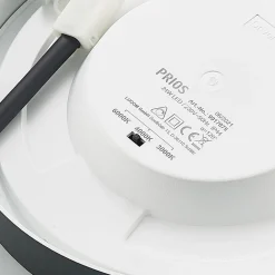 PRIOS LED-taklampe Edwina, svart, 25 cm, CCT, IP44| Led-Innendørs