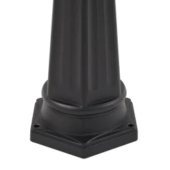 PRIOS LED-utelampe Thorus, 204 cm, svart, 3 lyskilder, IP44| Kommersiell Utebelysning|Gatebelysning Med Sensor