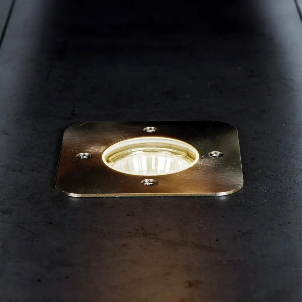 PRIOS Riya nedfelt lampe, kantet, stål| Kommersiell Utebelysning|Nedfelt Utebelysning