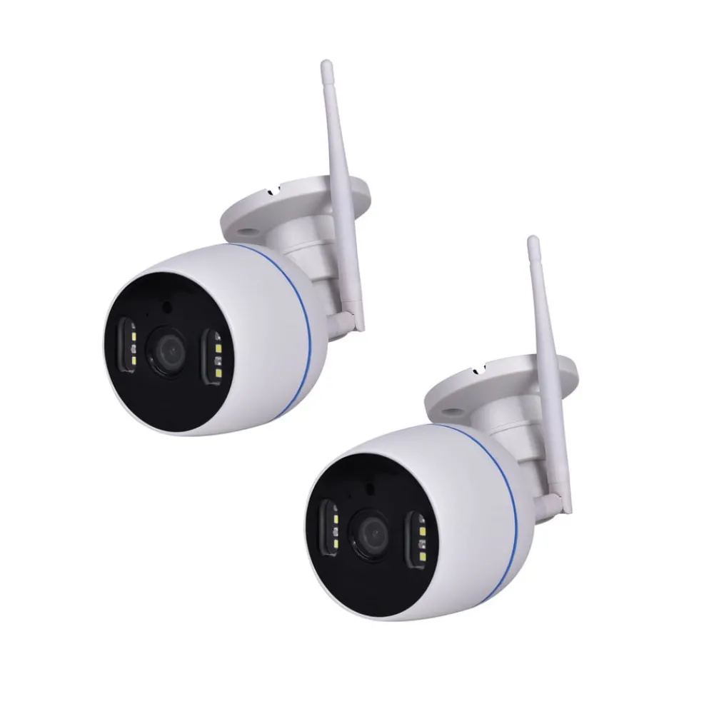 PRIOS Smart WLAN utendørskamera Evaria, Tuya, nattsyn, 2 enheter| Tilbehør