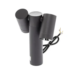 PRIOS spot med jordspyd Tulimar, 40 cm, svart, 2 lyskilder New