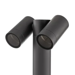 PRIOS spot med jordspyd Tulimar, 40 cm, svart, 2 lyskilder New