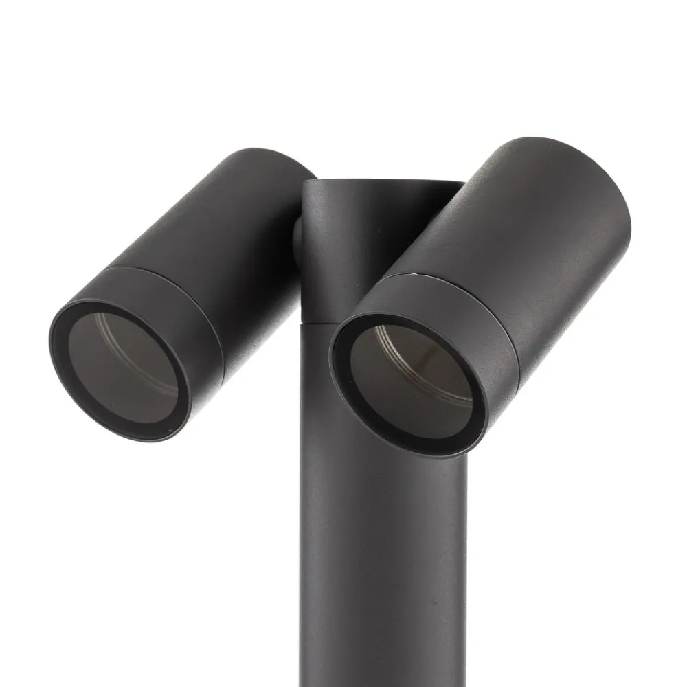 PRIOS spot med jordspyd Tulimar, 40 cm, svart, 2 lyskilder New