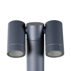 PRIOS spot med jordspyd Tulimar, 40 cm, svart, 2 lyskilder New