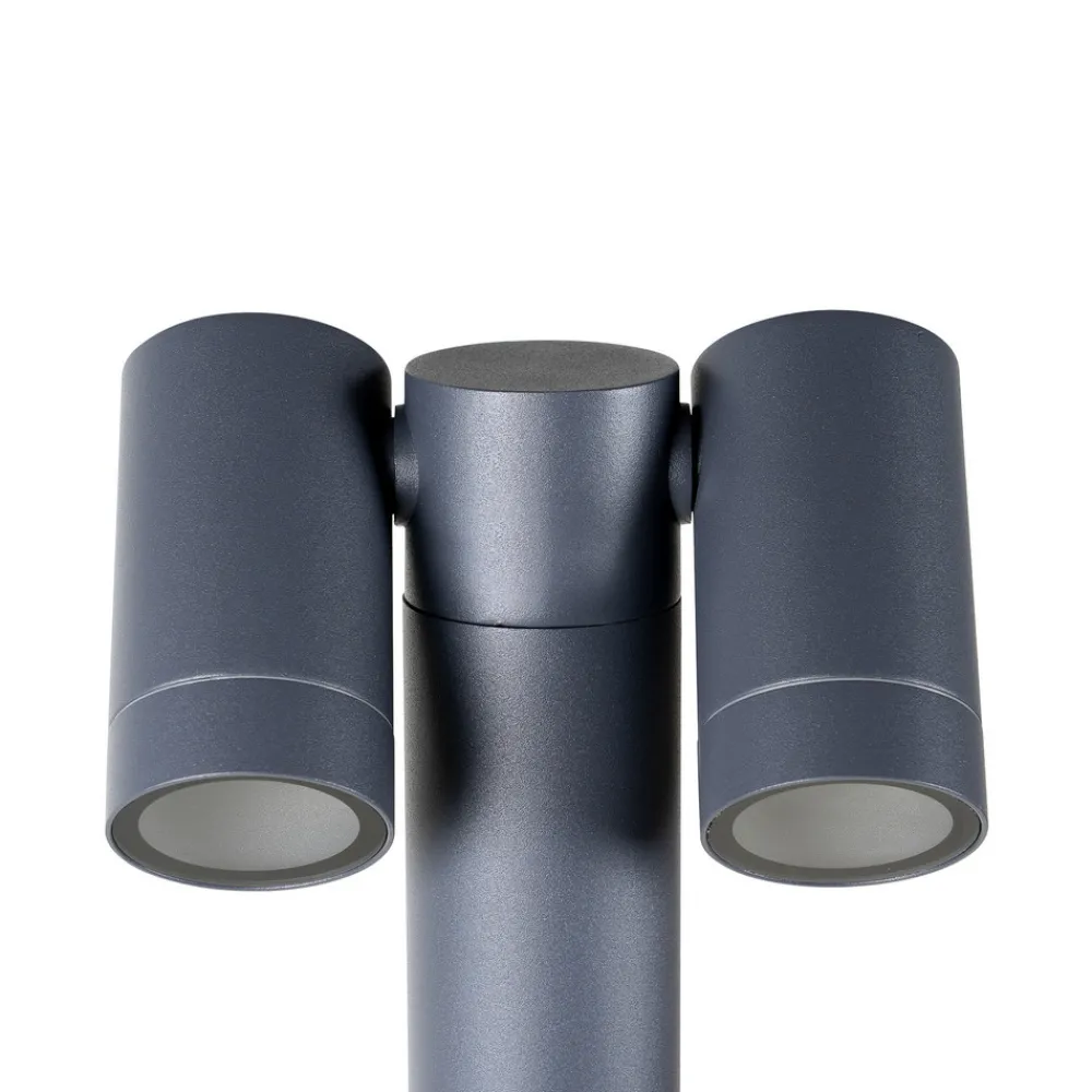 PRIOS spot med jordspyd Tulimar, 40 cm, svart, 2 lyskilder New