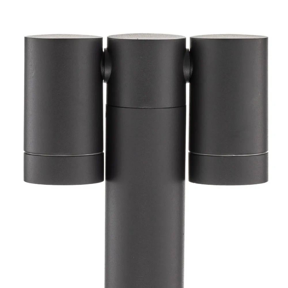 PRIOS spot med jordspyd Tulimar, 40 cm, svart, 2 lyskilder New