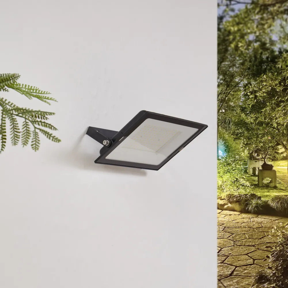 PRIOS utendørs LED-spot Maikel, 150W, 12000lm, metall Clearance