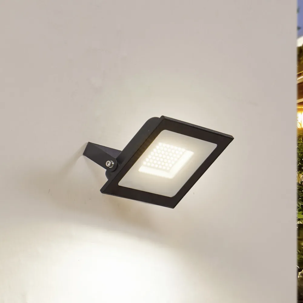 PRIOS utendørs LED-spot Maikel, 50W, 4000lm, metall Best