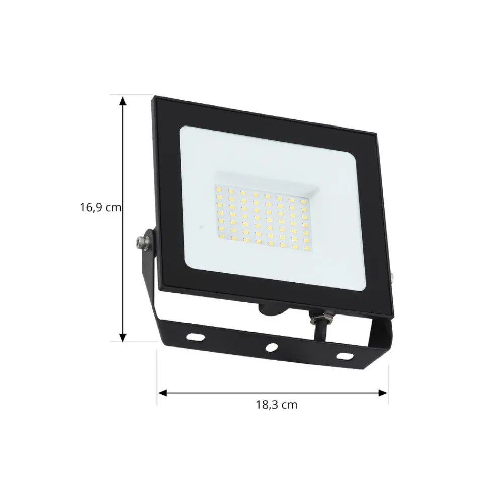 PRIOS utendørs LED-spot Maikel, 50W, 4000lm, metall Best