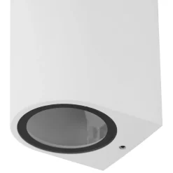 PRIOS utendørs vegglampe Tetje, hvit, rund, 10 cm, sett med 4 stk| Vegglamper Utendørs