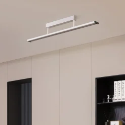 PRIOS Yuela LED-taklampe, DALI, 100 cm, sølv Sale