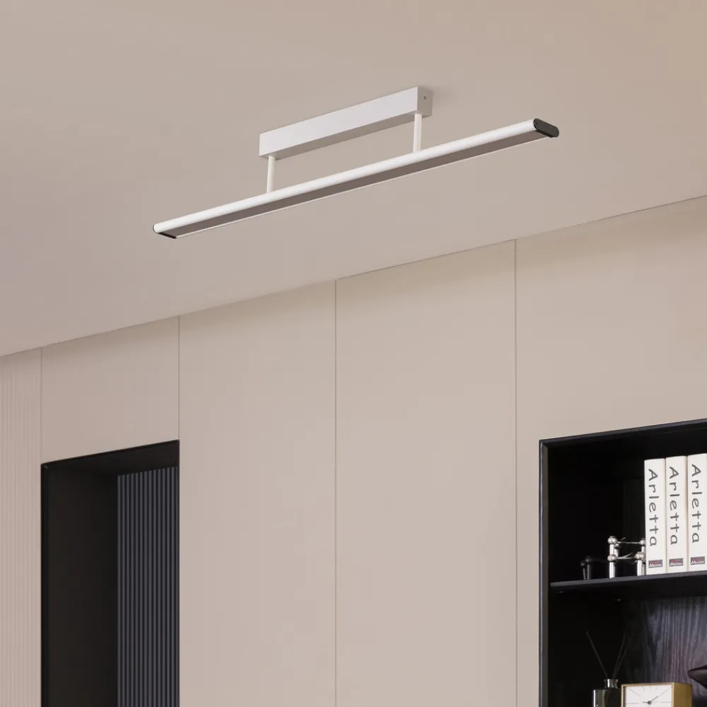 PRIOS Yuela LED-taklampe, DALI, 100 cm, sølv Sale