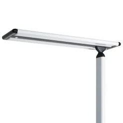 PRIOS Zyair LED-gulvlampe til kontor, sølv 59,7 cm