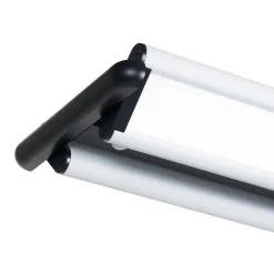 PRIOS Zyair LED-gulvlampe til kontor, sølv 59,7 cm