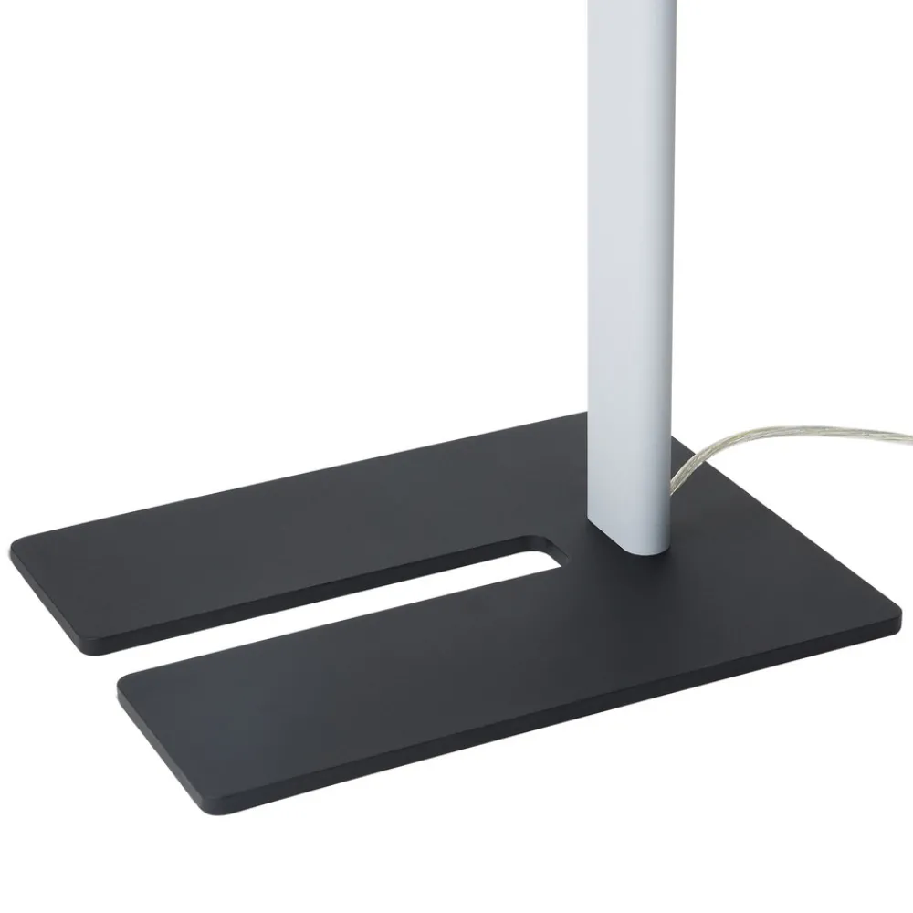 PRIOS Zyair LED-gulvlampe til kontor, sølv 59,7 cm