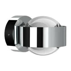 Top Light Puk Mini Vegg LED 2x8W Linser klar, krom Outlet