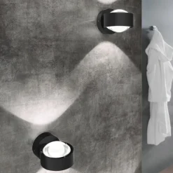 Top Light Puk Mini Wall, G9, klare linser, matt svart| Vegglamper