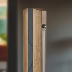 Quitani Elis LED-gulvlampe, eik/svart Discount