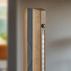 Quitani Elis LED-gulvlampe, eik/svart Discount