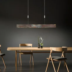 Quitani LED-hengelampe Malu, gull oksidert, lengde 100 cm Online