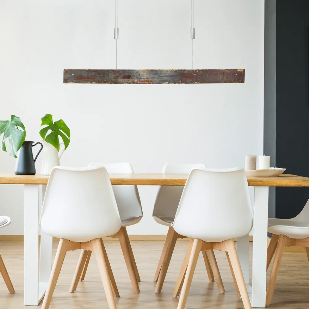 Quitani LED-hengelampe Malu, gull oksidert, lengde 100 cm Online