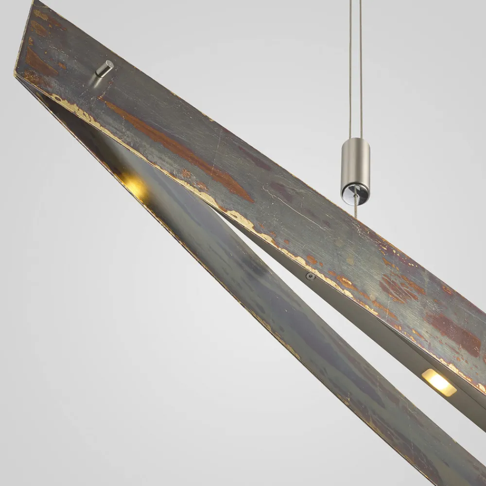 Quitani LED-hengelampe Malu, gull oksidert, lengde 100 cm Online