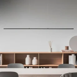 Quitani LED-pendel Margita, lengde 118 cm, svart| Led-Innendørs|Pendellamper