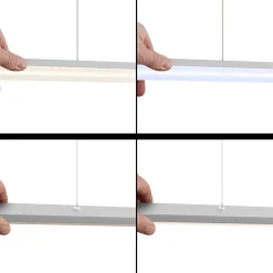 Quitani LED-pendellampe Margita, lengde 148 cm, sølv