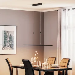 Quitani LED-pendellampe Tolu, svart, lengde 138 cm| Led-Innendørs|Pendellamper