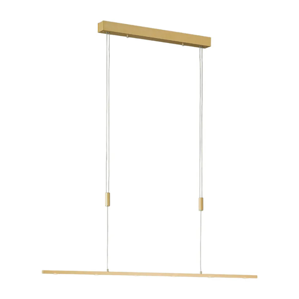 Quitani LED-pendellampe Tolu, lengde 119 cm, messing Best