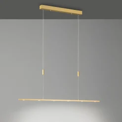 Quitani LED-pendellampe Tolu, lengde 119 cm, messing Best