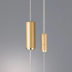 Quitani LED-pendellampe Tolu, lengde 119 cm, messing Best