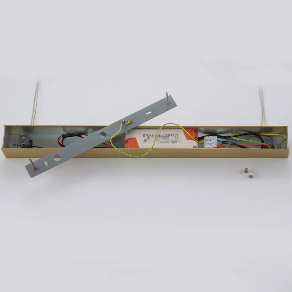 Quitani LED-pendellampe Tolu, lengde 119 cm, messing Best