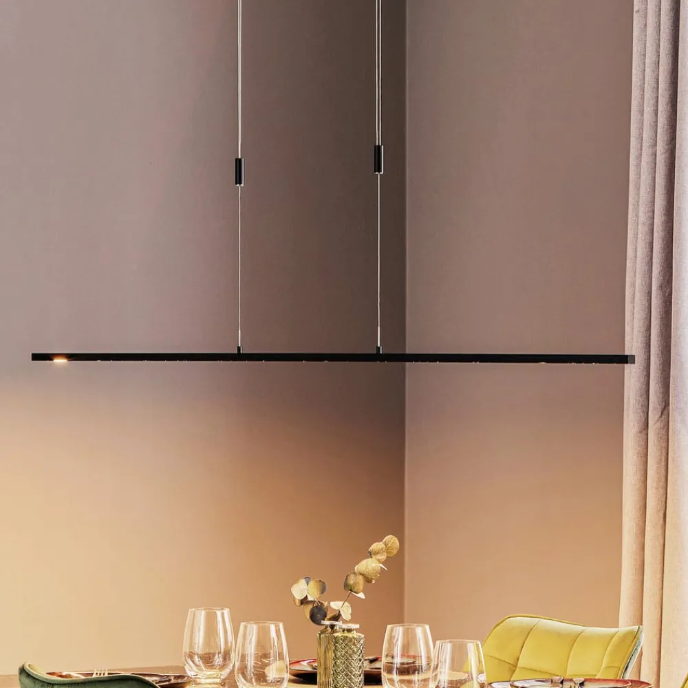 Quitani LED-pendellampe Tolu, sort, lengde 178 cm| Pendellamper