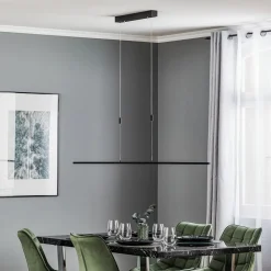 Quitani LED-pendellampe Tolu, sort, lengde 178 cm| Pendellamper