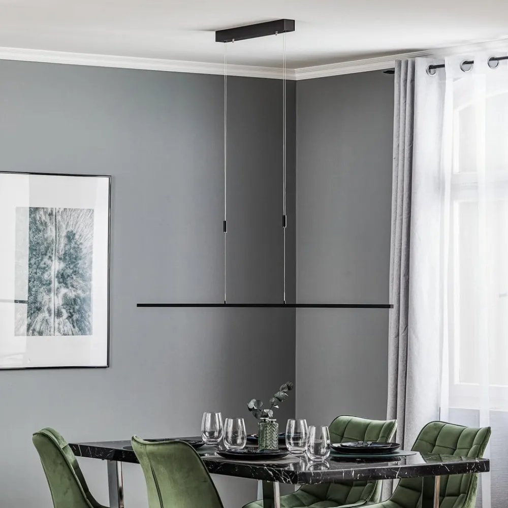 Quitani LED-pendellampe Tolu, sort, lengde 178 cm| Pendellamper