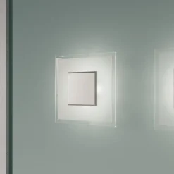 Quitani LED-vegglampe Lole, glass, matt aluminium, 25 x 25 cm Hot