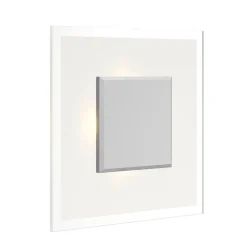 Quitani LED-vegglampe Lole, glass, matt aluminium, 25 x 25 cm Hot