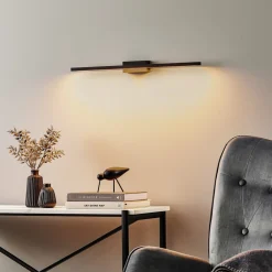 Quitani LED-vegglampe Tolu, svart, bredde 65 cm Best