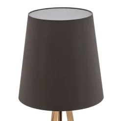 Quitani stativgulvlampe Jata, tre, chintz grafitt| Gulvlamper