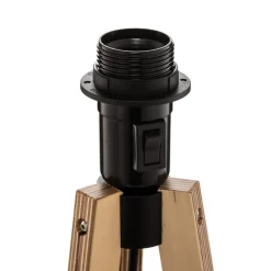 Quitani stativgulvlampe Jata, tre, chintz grafitt| Gulvlamper