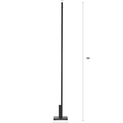 Quitani Talon LED-gulvlampe, anodisert svart matt